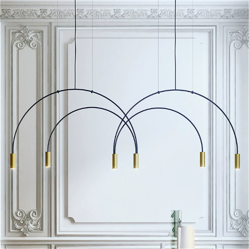 Home Bathroom Lighting Design - Modern High-end Metal Counter LED Pendant
