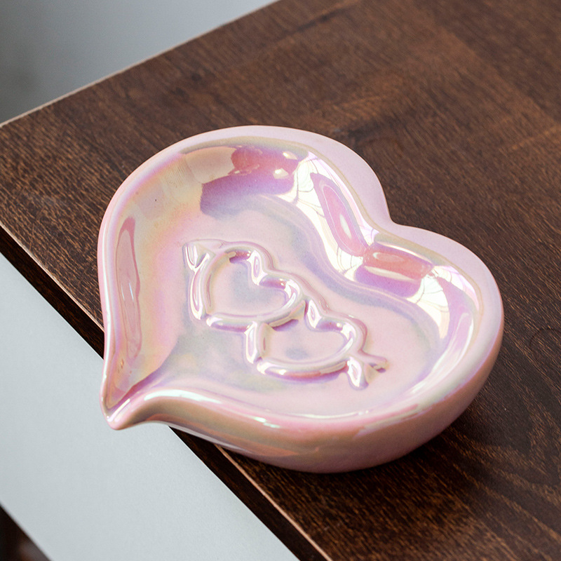 Bathroom Home Improvement - Ceramic Soap Dish Creative Heart-shaped Style