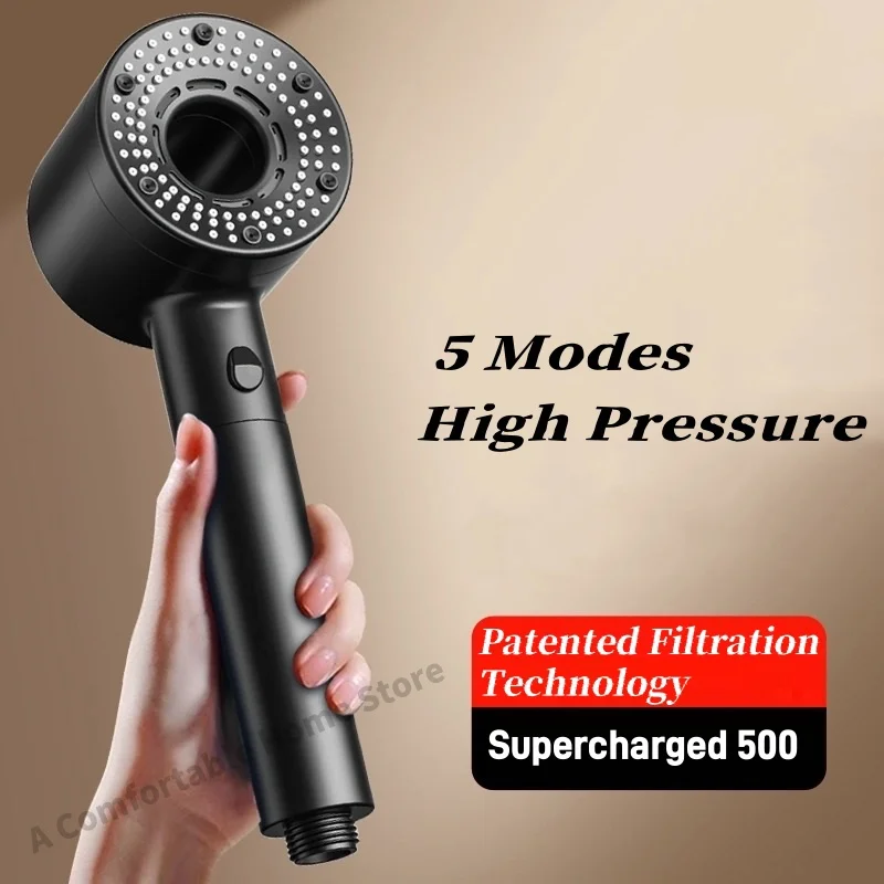 Bathroom Home Improvement - 5 Modes Shower Head High Pressure