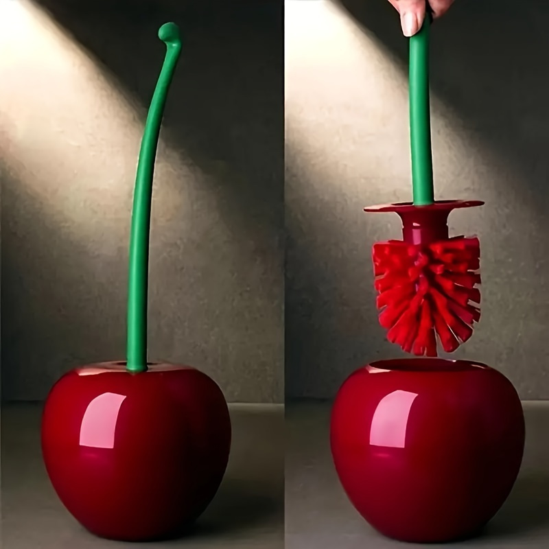 Home Bathroom Cleaner - Cute Cherry Shaped Toilet Brush with
