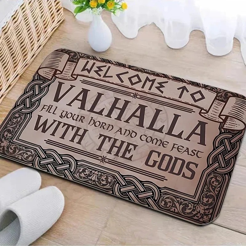Zara Home Bathroom Mat - Retro Welcome Doormat Gothic Entrance Carpet