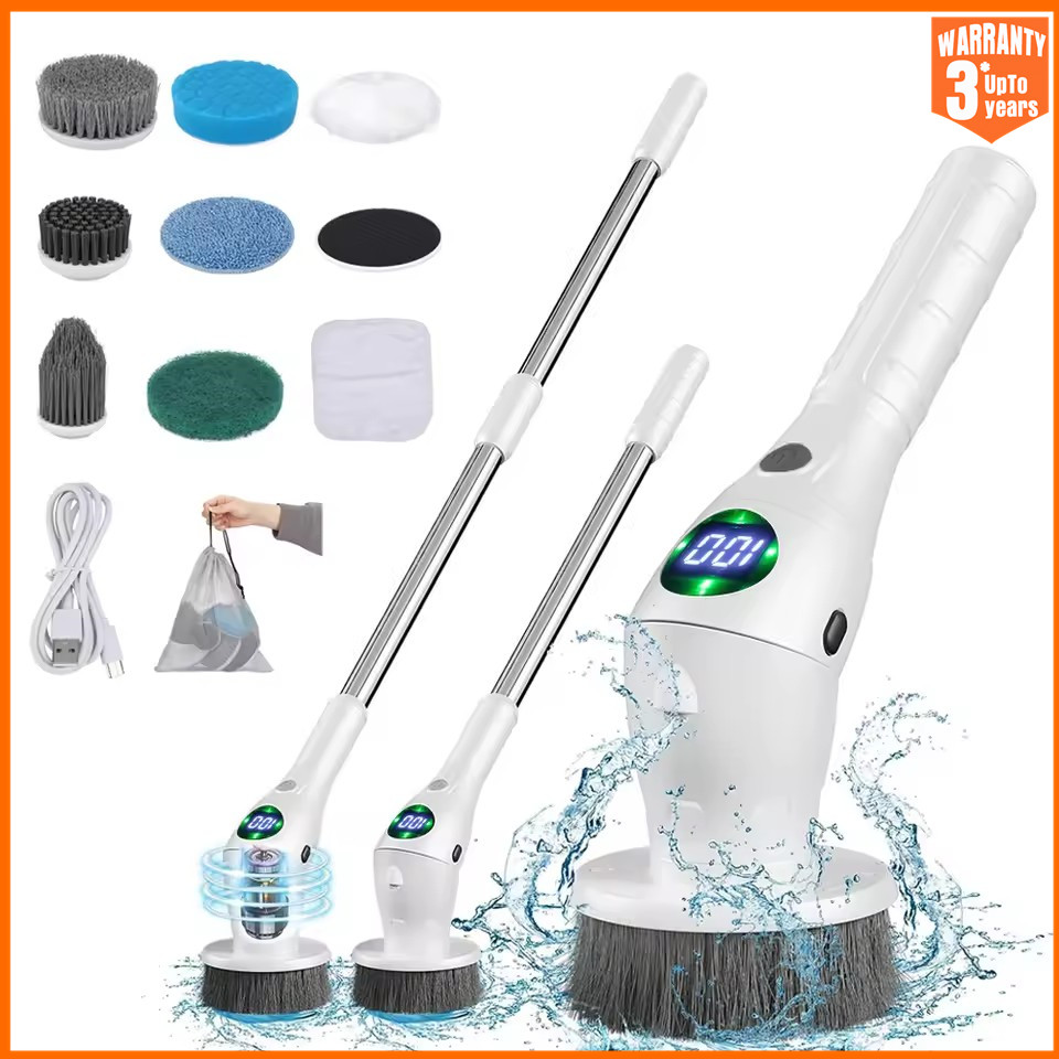 Home Bathroom Cleaner - Electric Spin Scrubber Cleaning Brush with