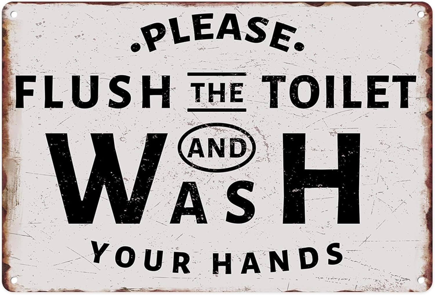 Home Bathroom Wall Art - 1n,Sanwarm Metal Sign , Please Flush