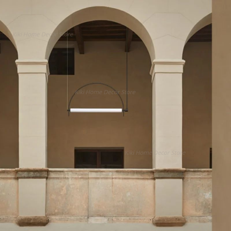 Home Bathroom Lighting Design - Italian designer Arc pendant lamp Minimalist