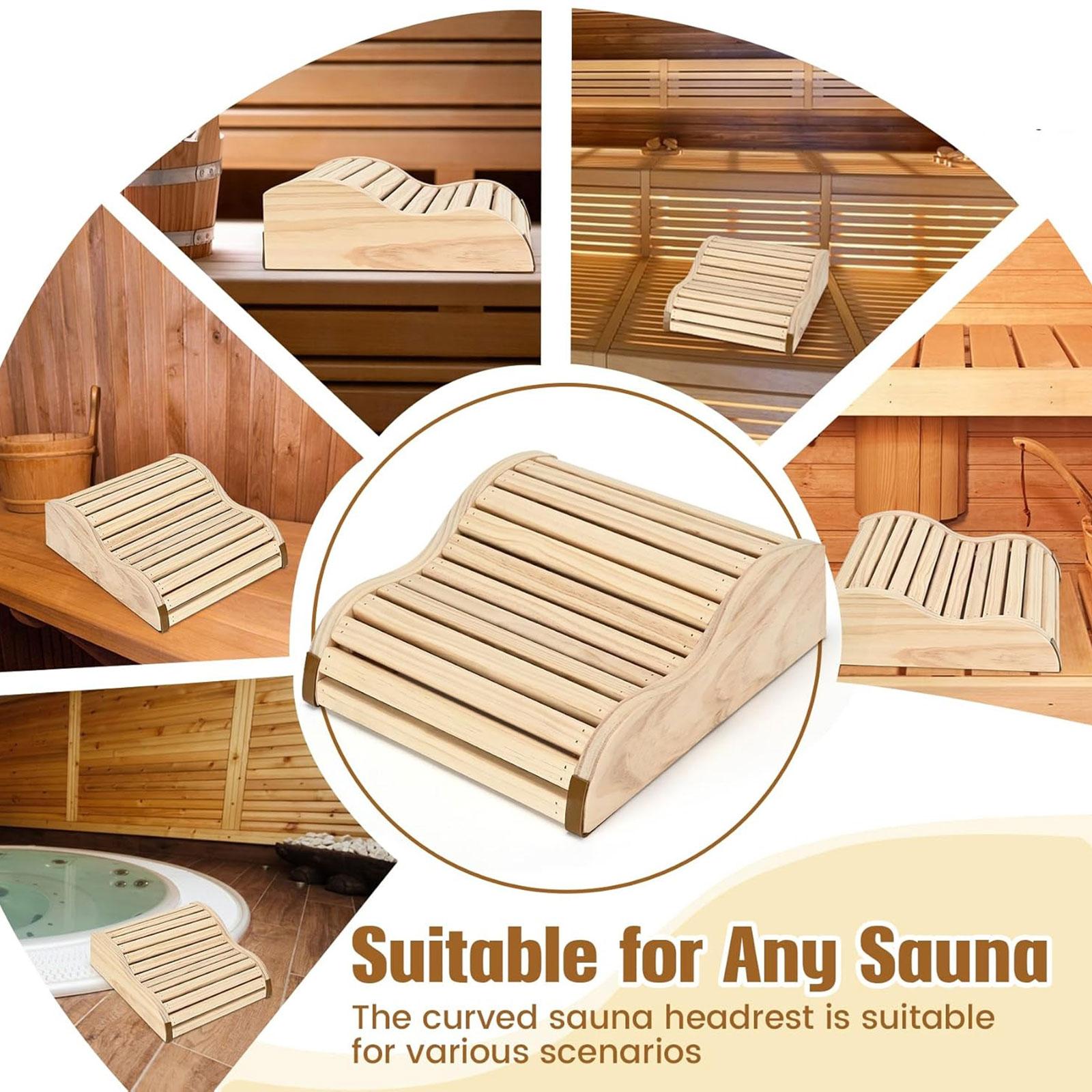 Home Bathroom Sauna - Sauna Headrest Ergonomic Supplies Comfortable Accessories