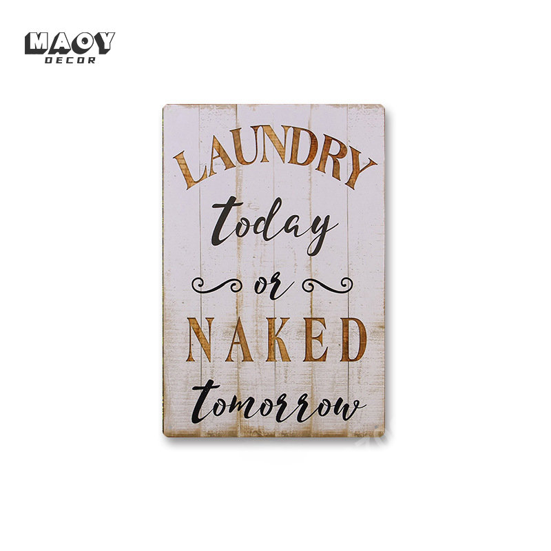 Slogan Metal Tin Sign Laundry  - Home Bathroom Wall Art avis et prix