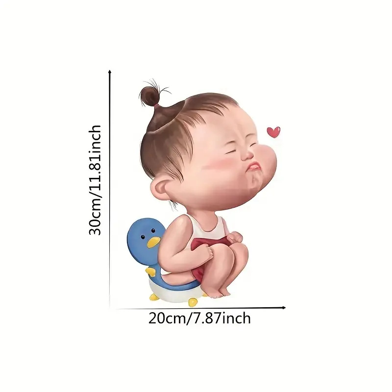 Cartoon Funny Child Toilet Sti - Home Bathroom Tiles avis et prix