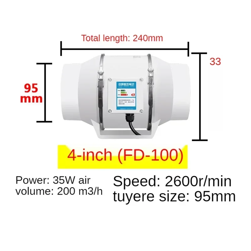 4/5/6 inch Exhaust Fan Home Si - Home Bathroom Extractor Fan avis et prix