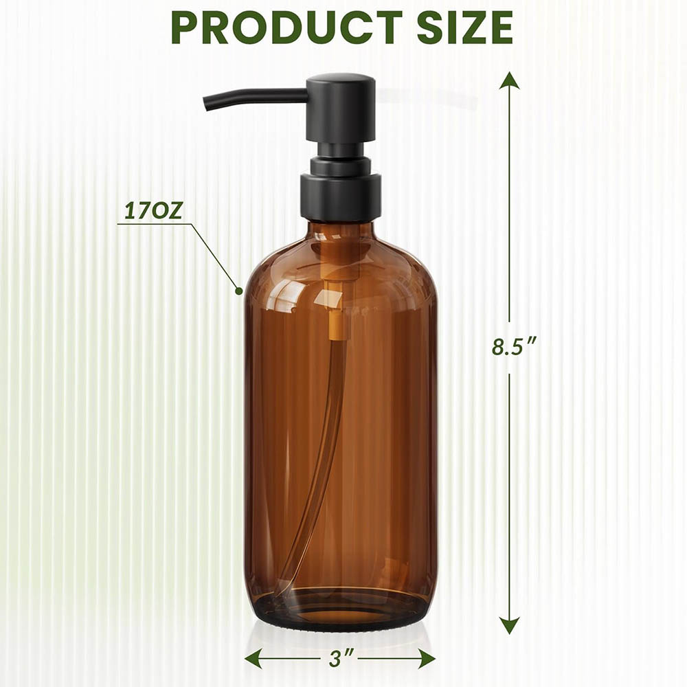 Amber Glass Soap Dispenser wit - Soap Dispenser Pump avis et prix