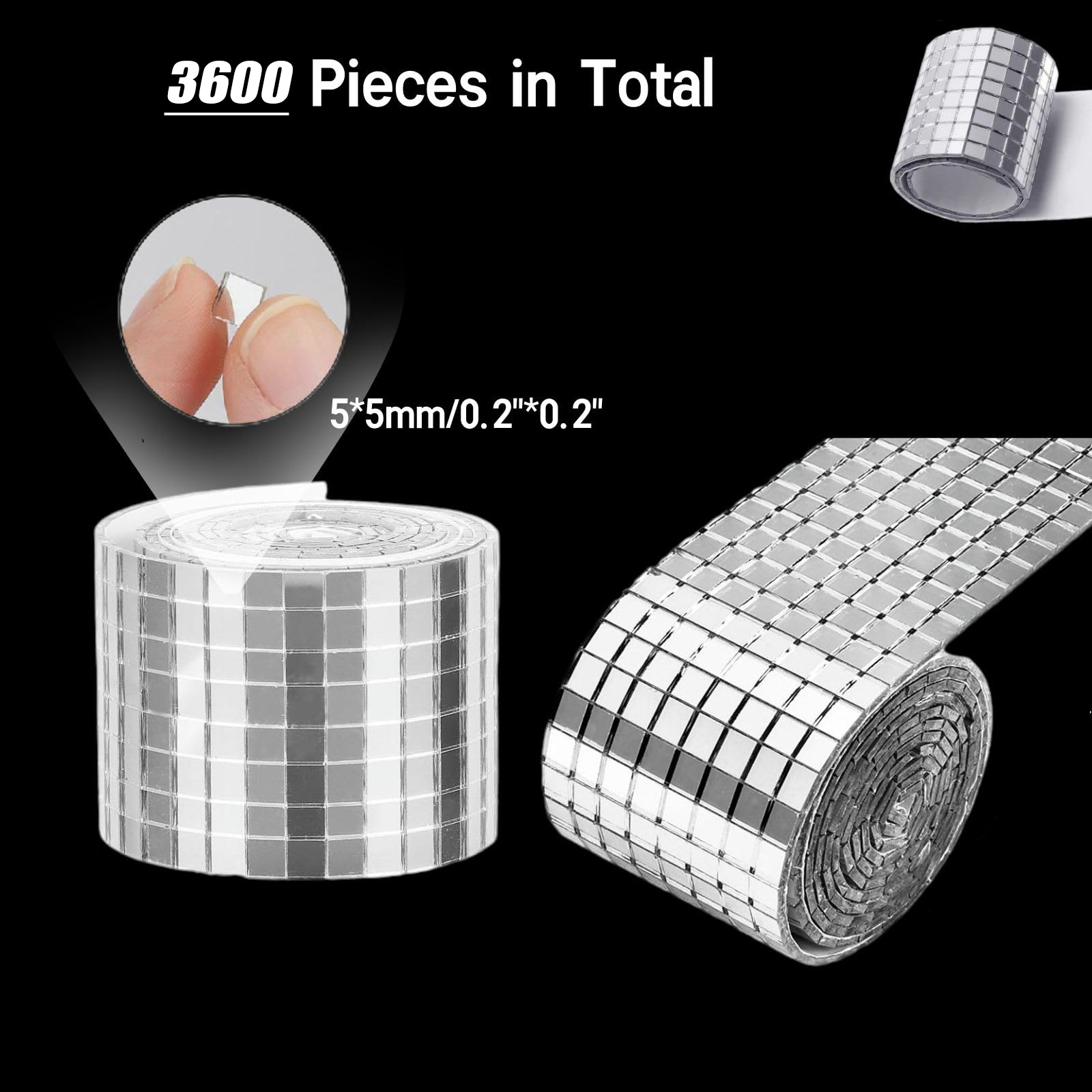 3600pcs 0.2inch Glass Mini Squ - Home Bathroom Tiles avis et prix