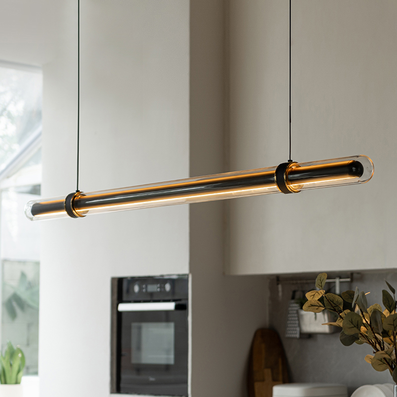 Luxury Black Long Dining Room  - Home Bathroom Lighting Design avis et prix