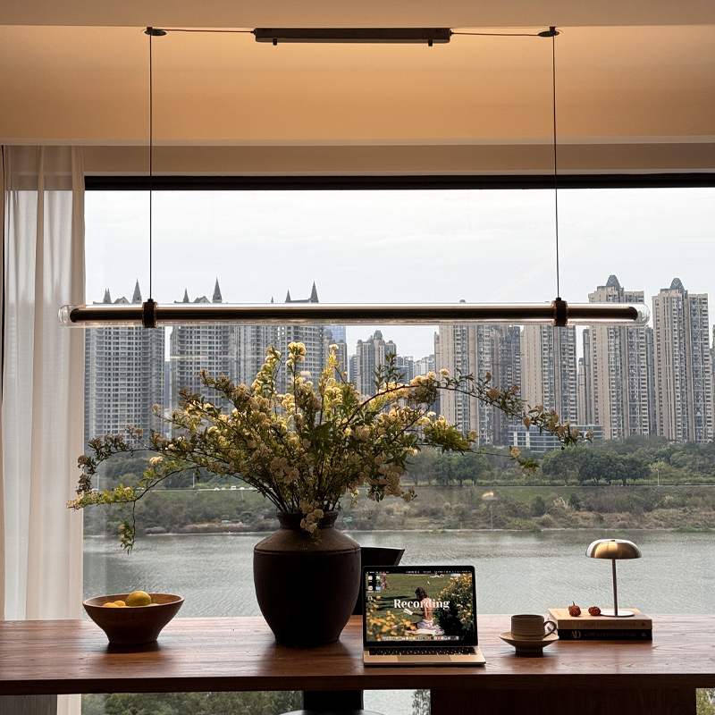 Luxury Black Long Dining Room  - Home Bathroom Lighting Design avis et prix