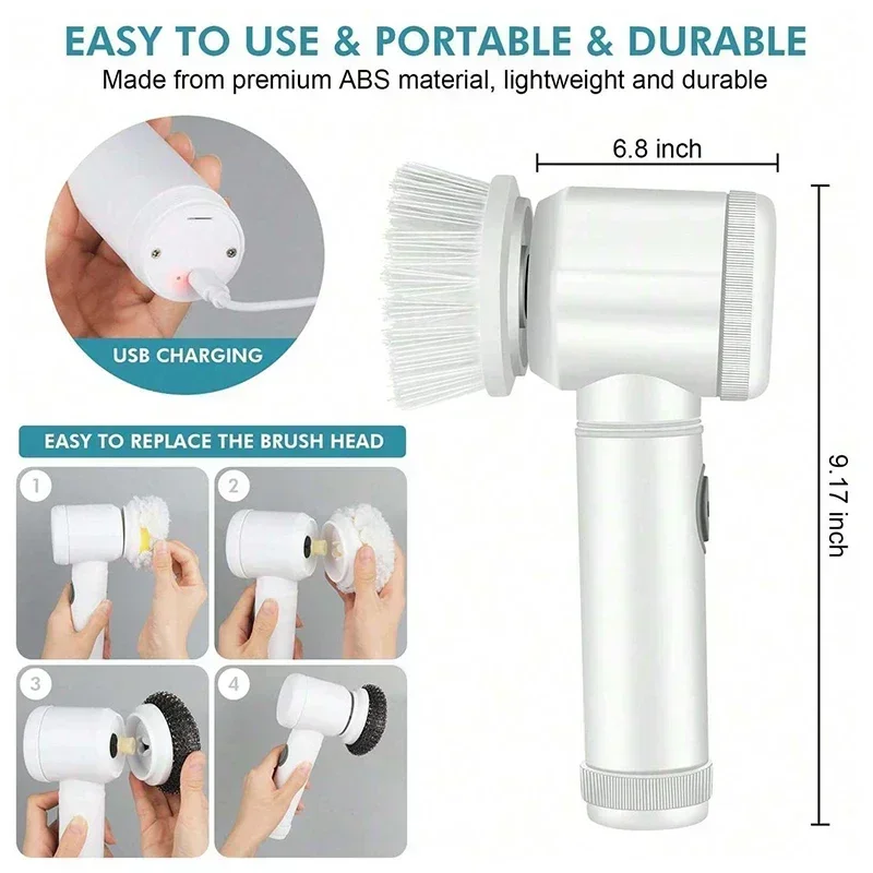 5 in1 Electric Spin Scrubber,  - Home Bathroom Cleaner avis et prix