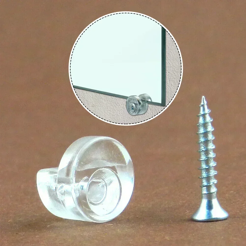 4PCS Mirror Fixing Clips Glass - Home Hardware Bathroom Mirrors avis et prix