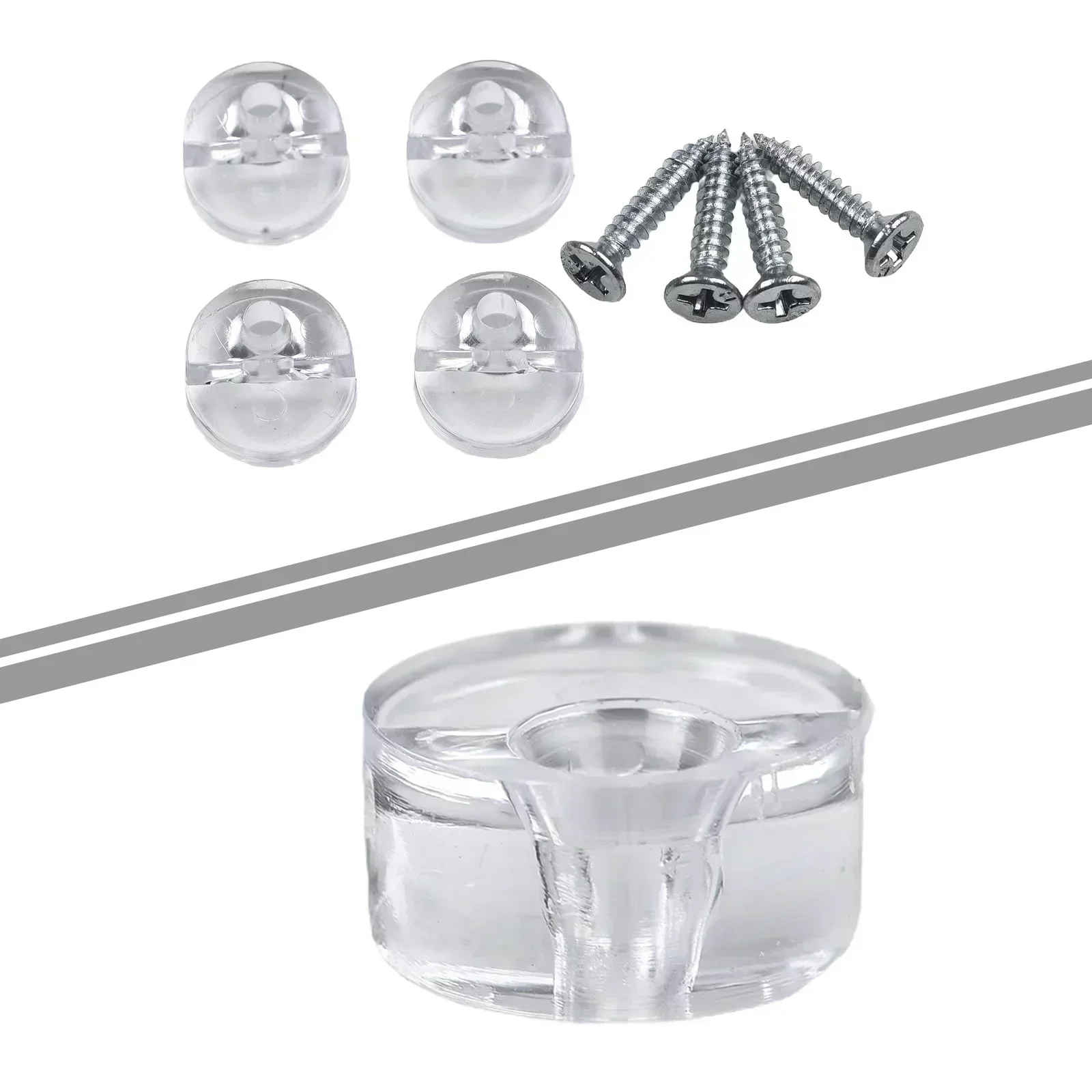 4PCS Mirror Fixing Clips Glass - Home Hardware Bathroom Mirrors avis et prix