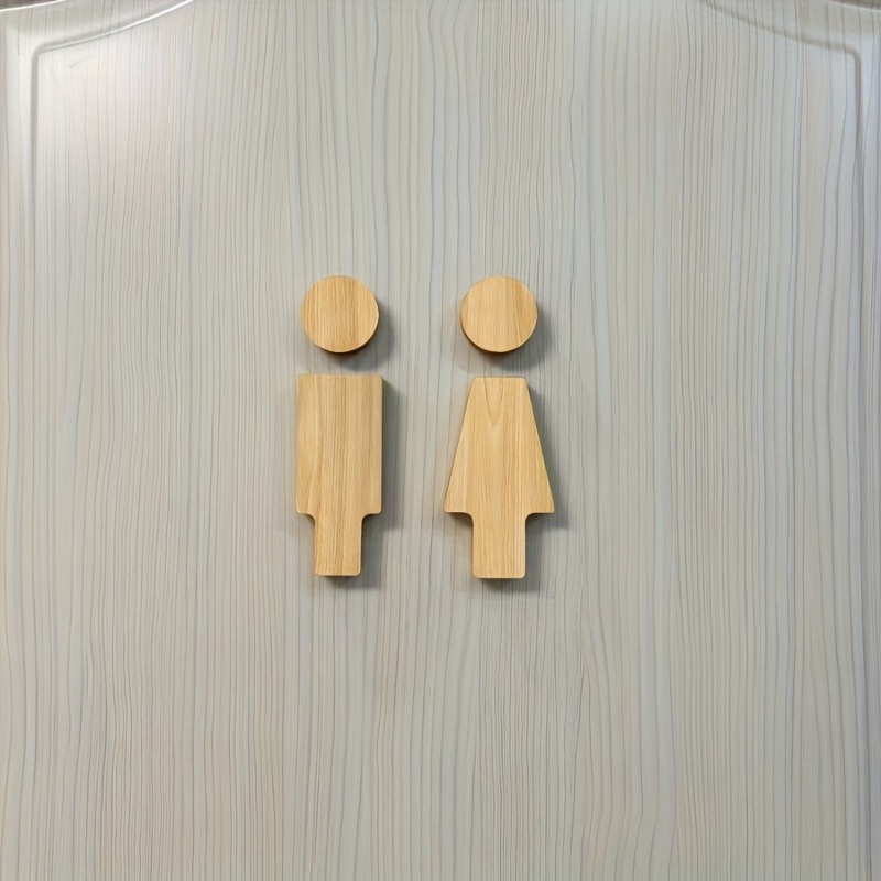 2PCS Wooden Bathroom Sign for  - Home Office Bathroom avis et prix