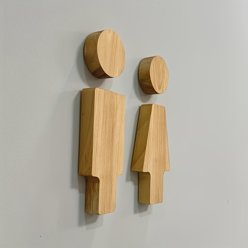 2PCS Wooden Bathroom Sign for  - Home Office Bathroom avis et prix