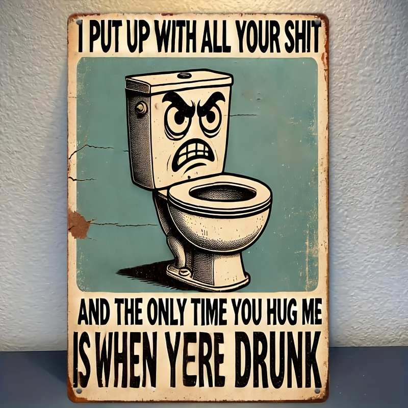 Humorous Bathroom Decor Sign,  - Home Bathroom Wall Art avis et prix