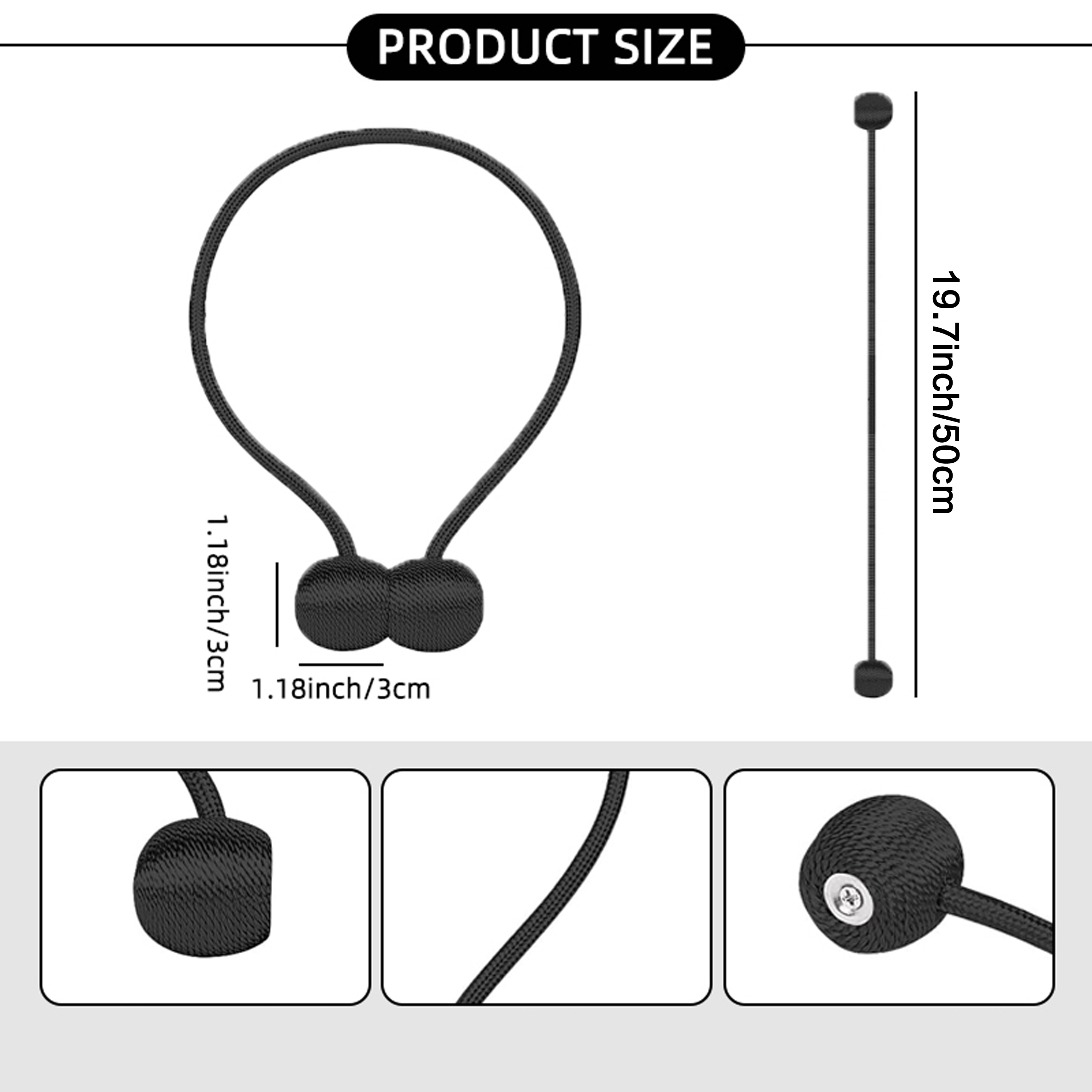 2pcs/pair Magnetic Curtain Tie - Zara Home Bathroom Accessories avis et prix