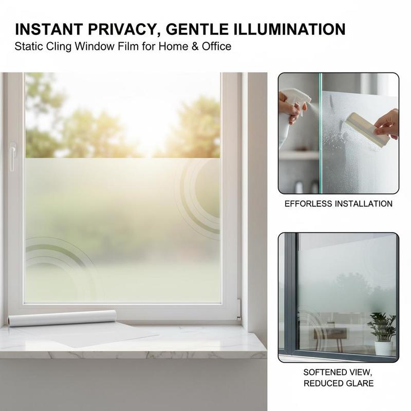 Frosted Window Cover 23.6 in x - Home Office Bathroom avis et prix