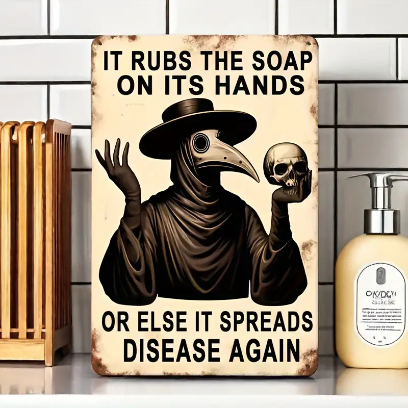 Vintage Hand Washing Reminder, - Home Bathroom Wall Art avis et prix