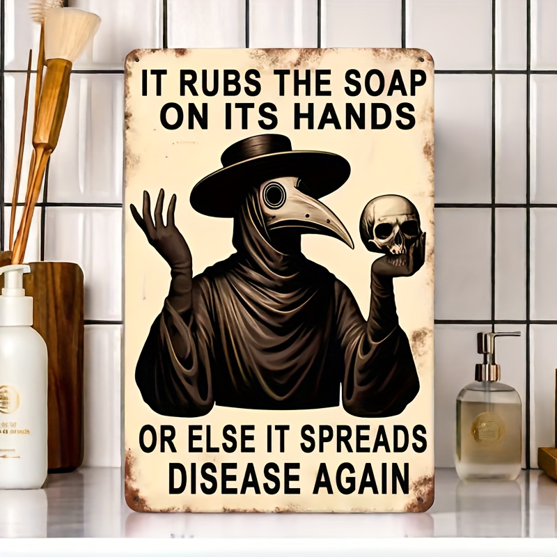 Vintage Hand Washing Reminder, - Home Bathroom Wall Art avis et prix