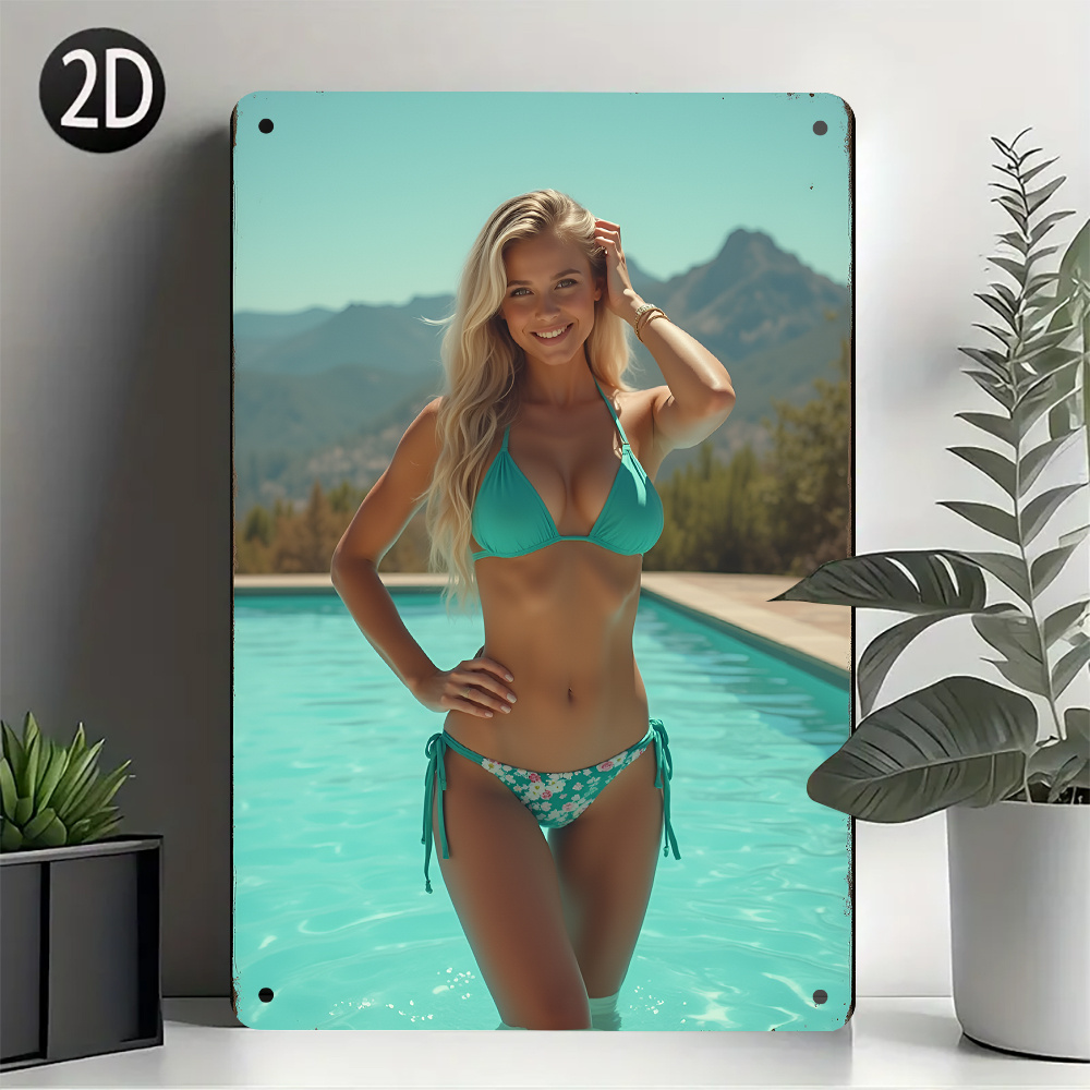 2D Flat Retro Metal Sign - Tur - Home Bathroom Wall Art avis et prix