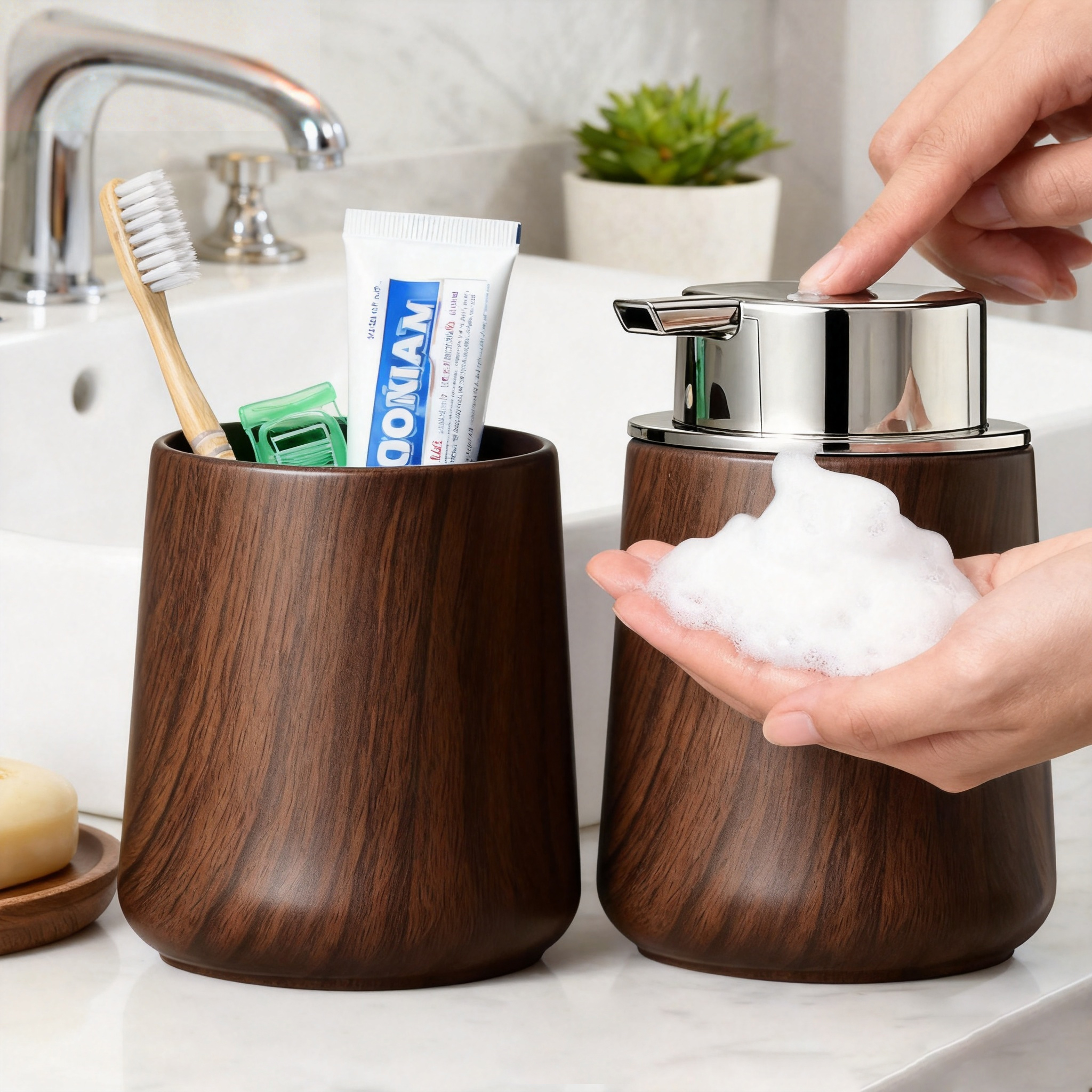 Elegant Hand Soap Dispenser an - Home Essentials Bathroom Organizer avis et prix