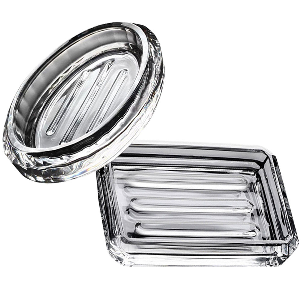2Pcs Soap Box Transparent Glas - Home Bathroom Design Simple avis et prix