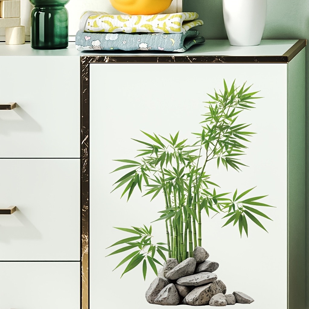 Watercolor Green Bamboo Leaf P - Home Bathroom Tiles avis et prix
