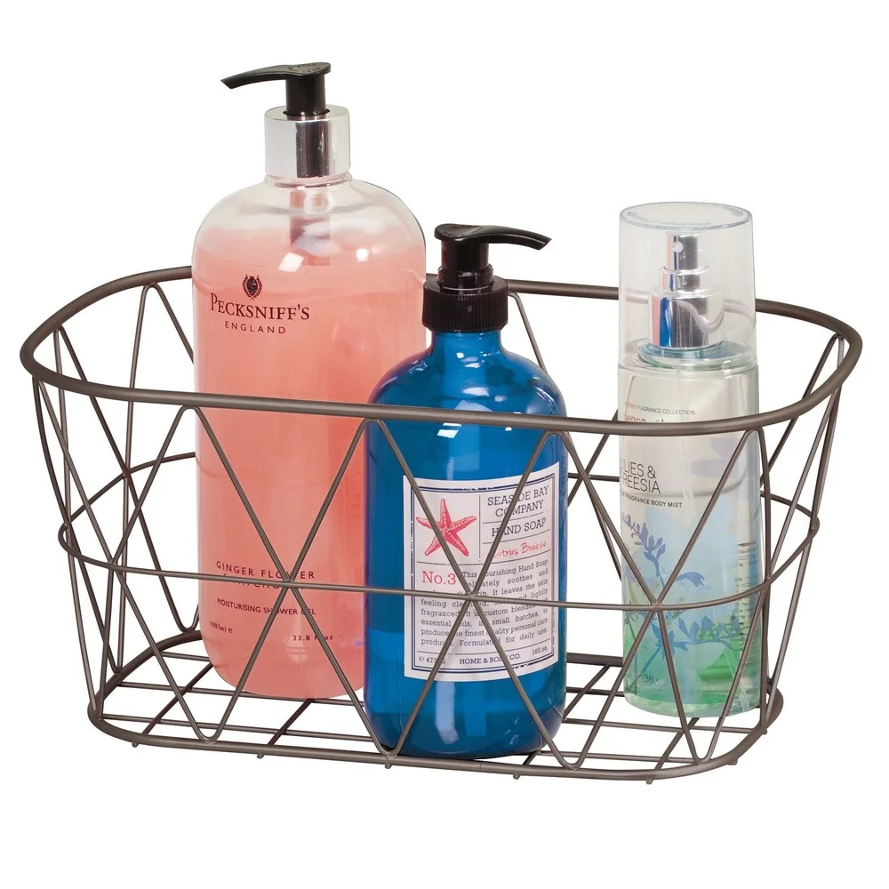 Bronze Steel Wire Storage Bask - Home Essentials Bathroom Organizer avis et prix