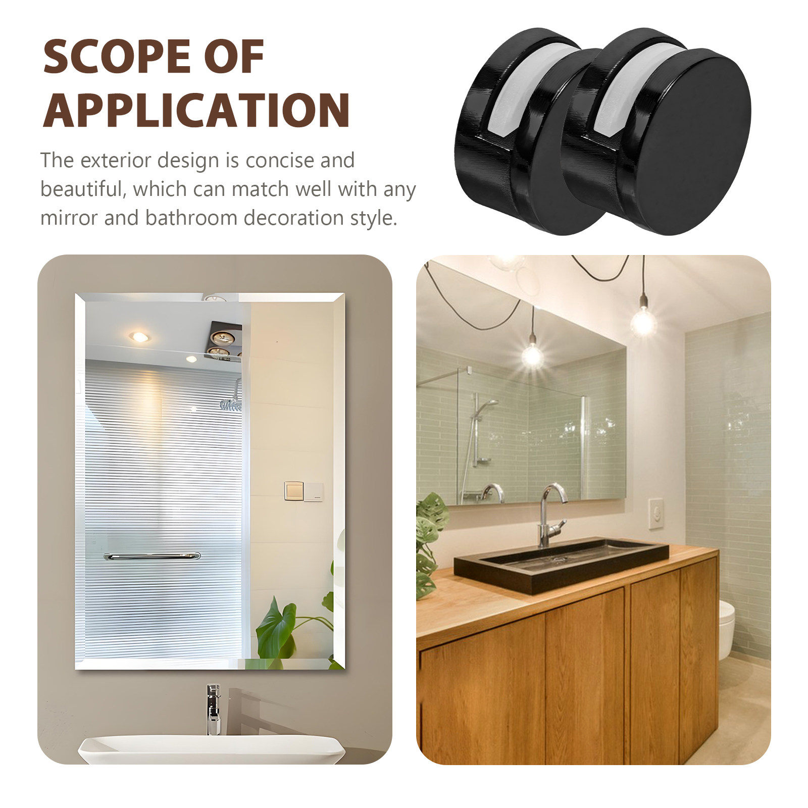 8Pcs Modern Zinc Alloy Double  - Home Hardware Bathroom Mirrors avis et prix