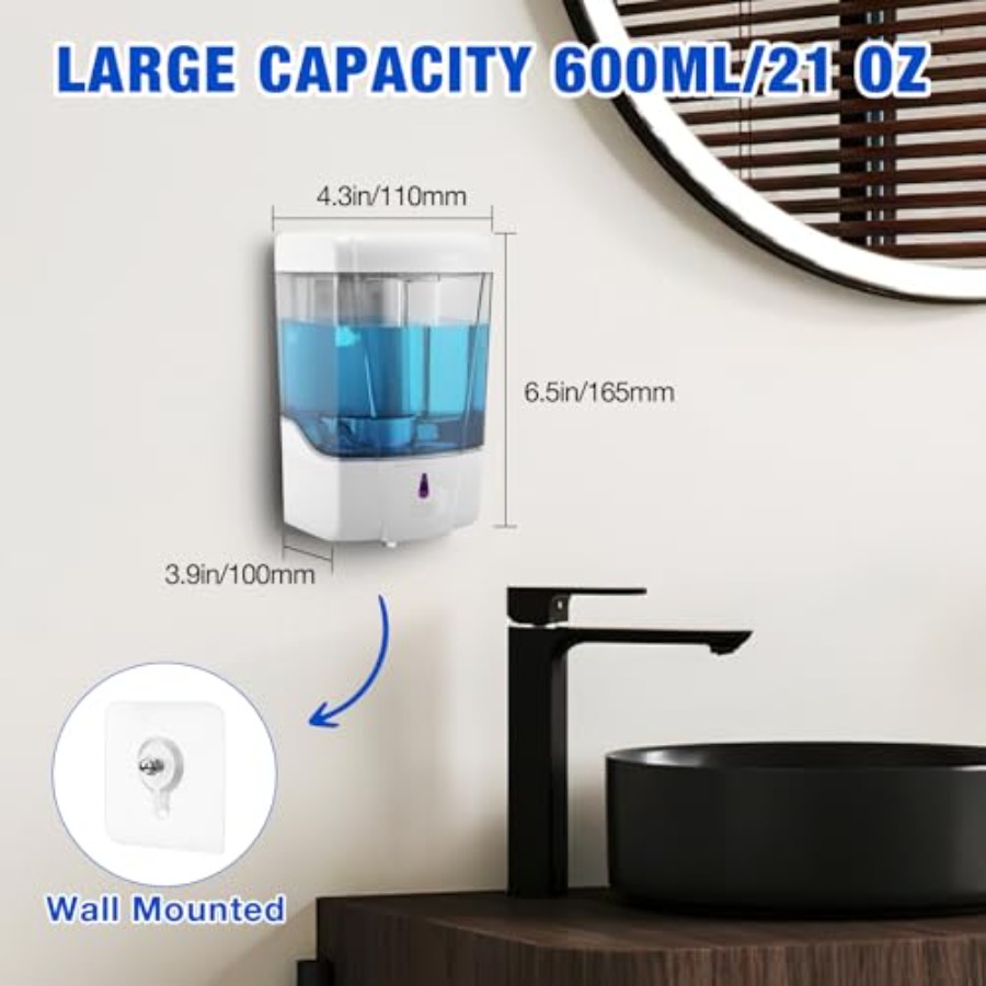4 Pack Touchless Automatic Soa - Home Bathroom Wall Soap Dispenser avis et prix