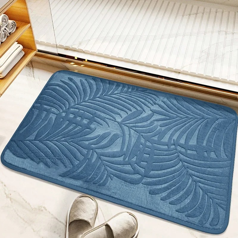 Embossed Palm Leaf Plant Print - Zara Home Bathroom Mat avis et prix