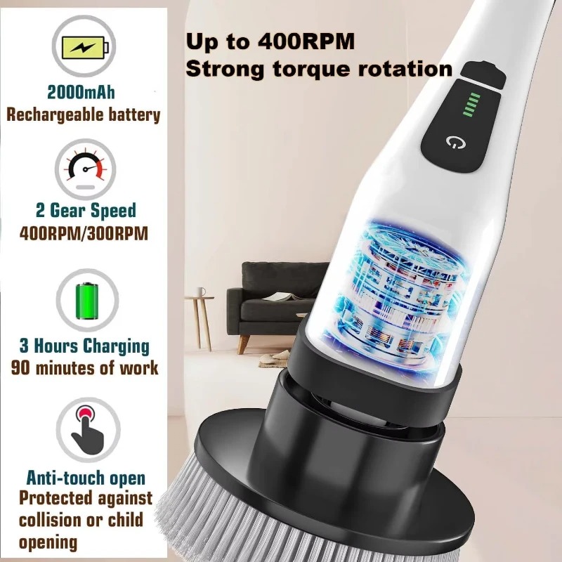 Cordless Electric Spin Scrubbe - Home Bathroom Cleaner avis et prix