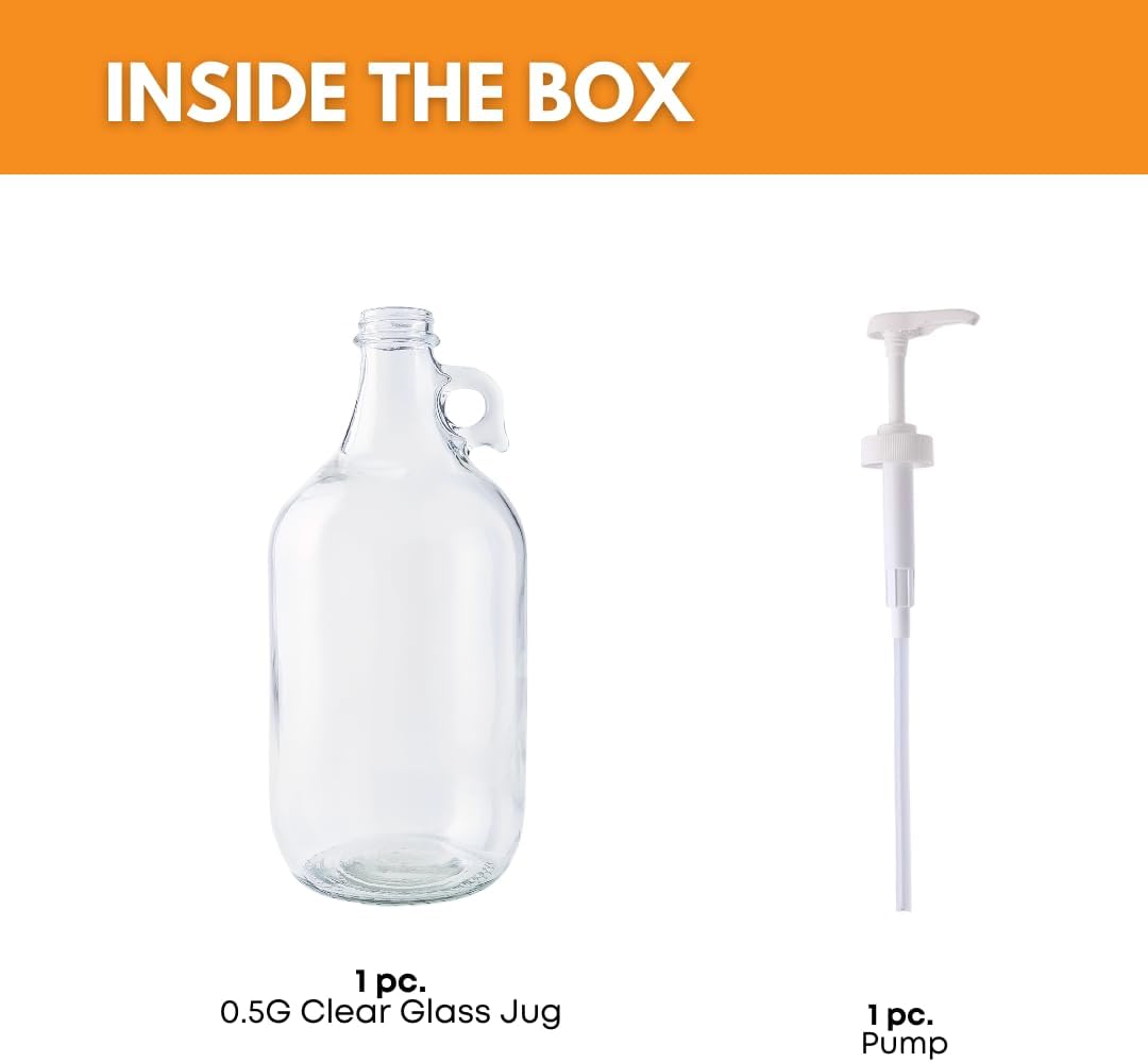 Half Gallon Glass Laundry Dete - Soap Dispenser Pump avis et prix