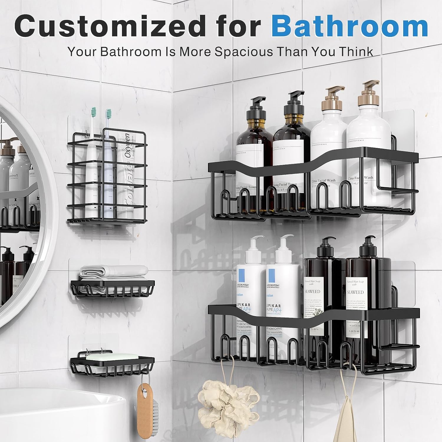5-Pack Rustproof Stainless Ste - Home Essentials Bathroom Organizer avis et prix