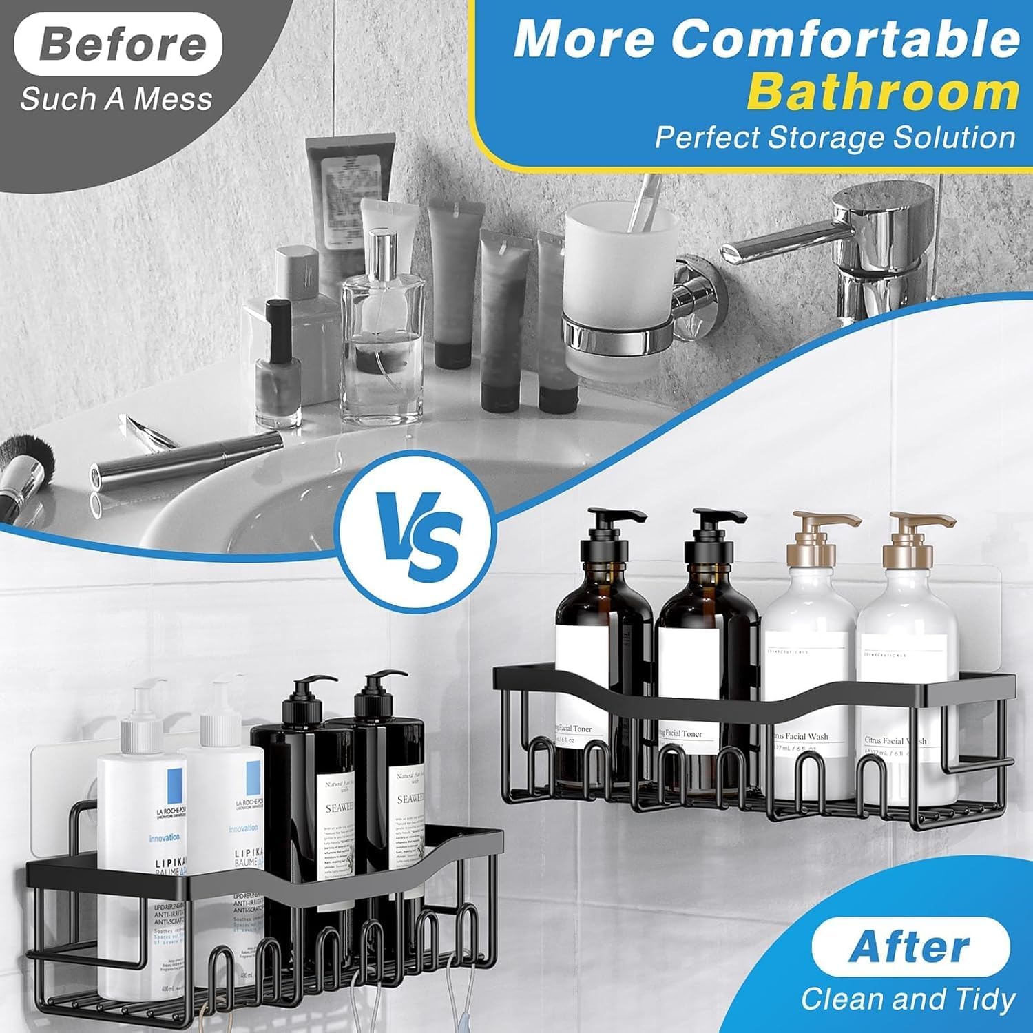 5-Pack Rustproof Stainless Ste - Home Essentials Bathroom Organizer avis et prix