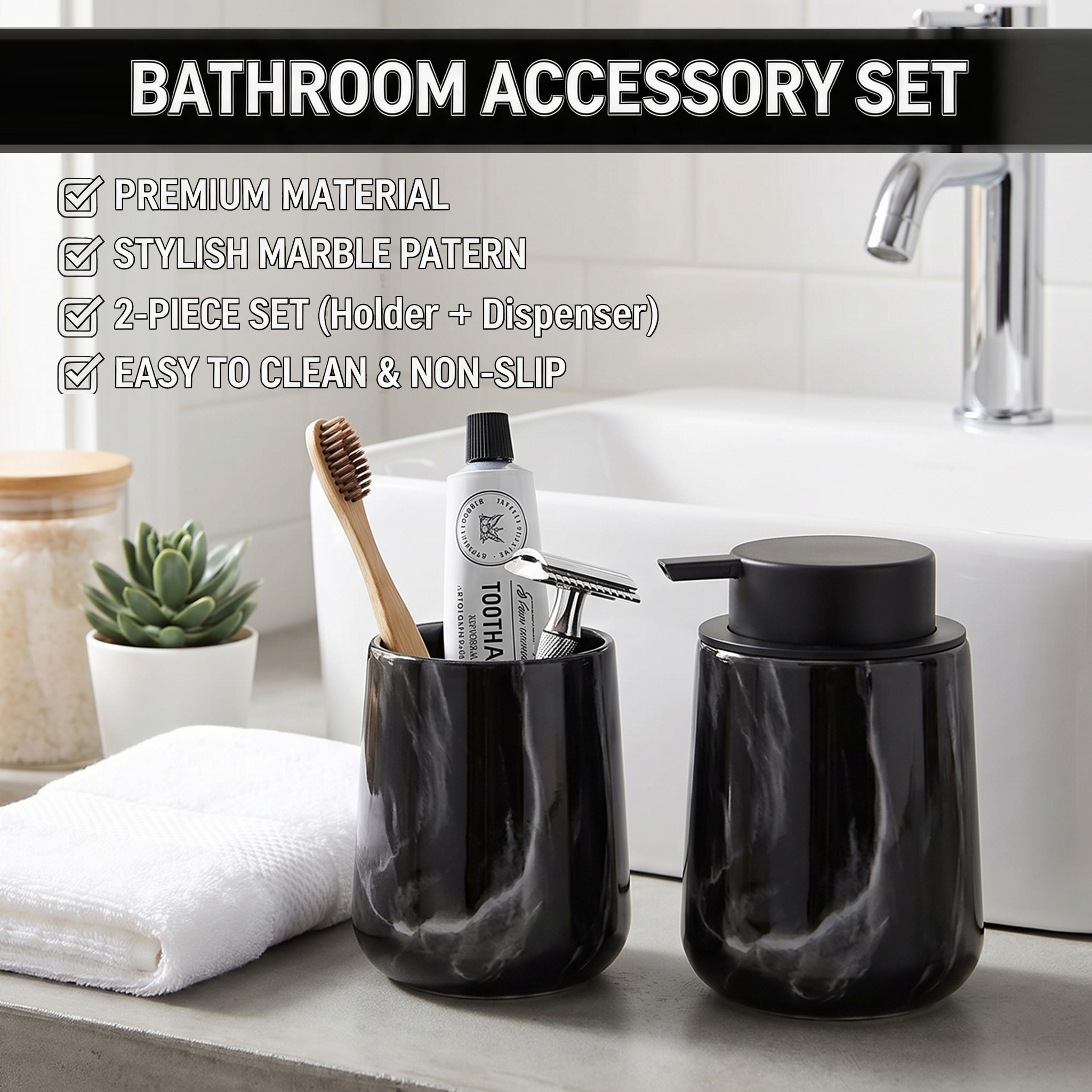 Elegant Hand Soap Dispenser an - Home Essentials Bathroom Organizer avis et prix