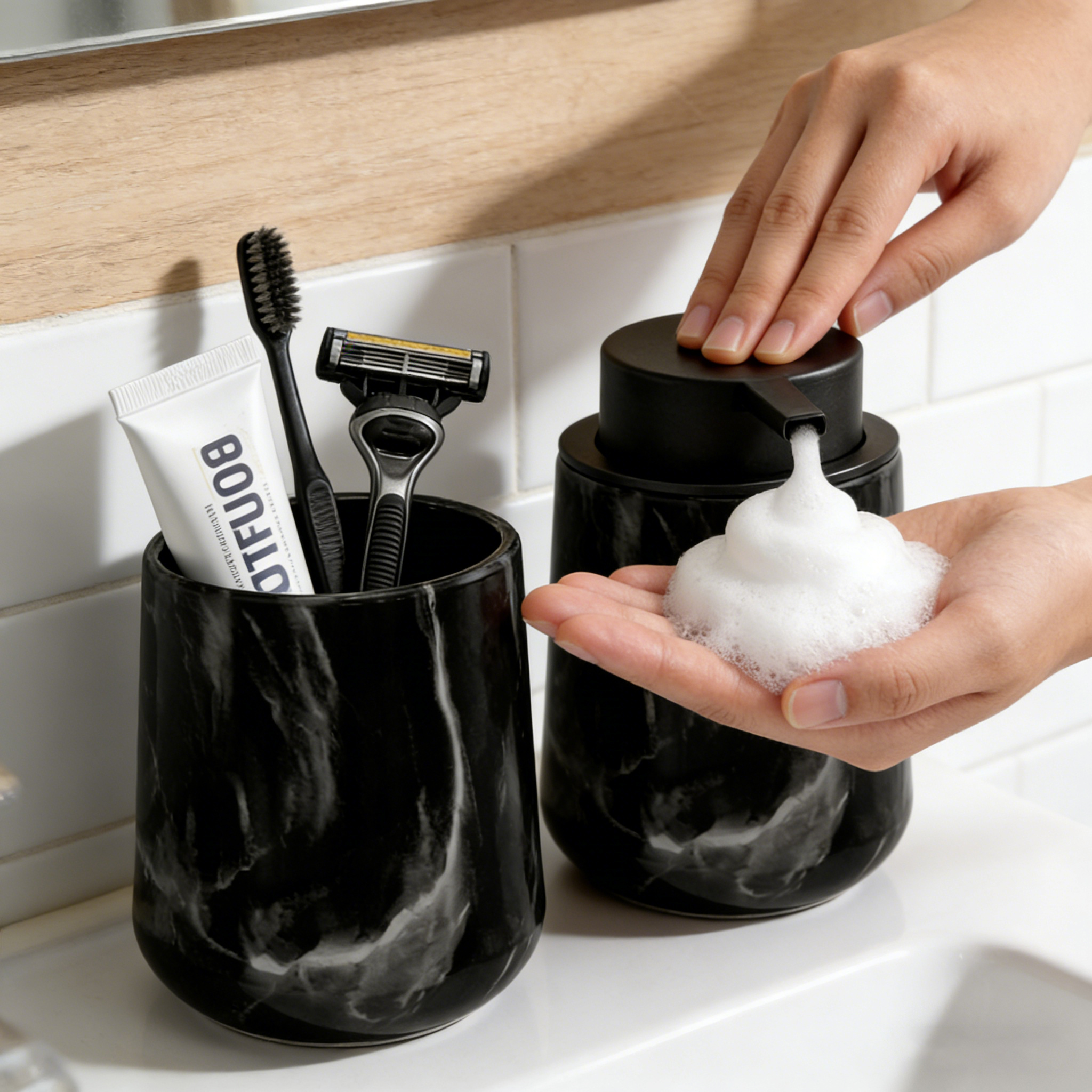 Elegant Hand Soap Dispenser an - Home Essentials Bathroom Organizer avis et prix