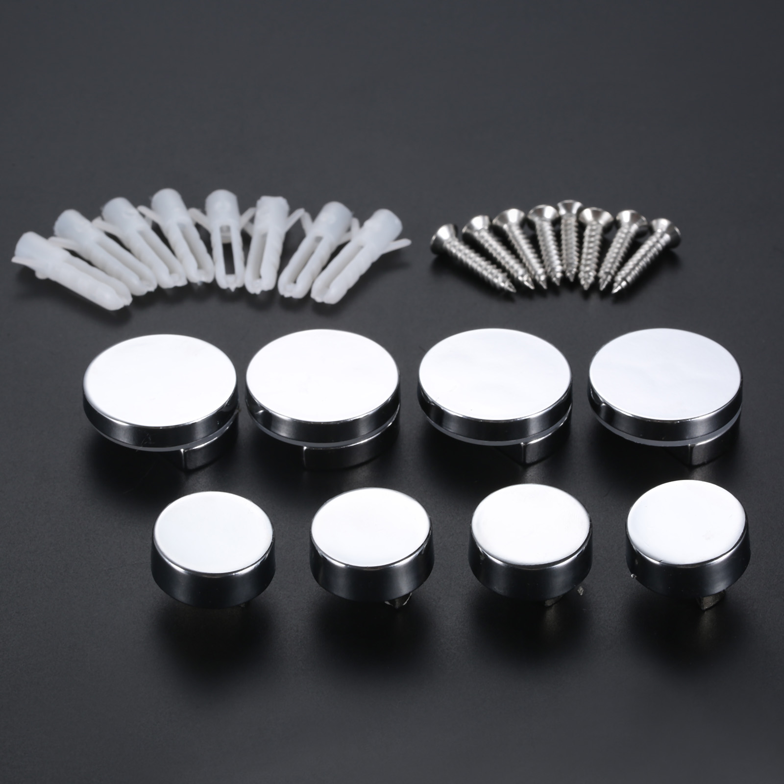 4pcs 20/27mm Round Glass Clamp - Home Hardware Bathroom Mirrors avis et prix