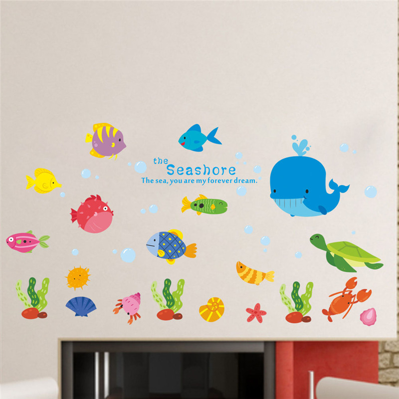 Cute Fishes Whale Shark Sealif - Home Bathroom Tiles avis et prix
