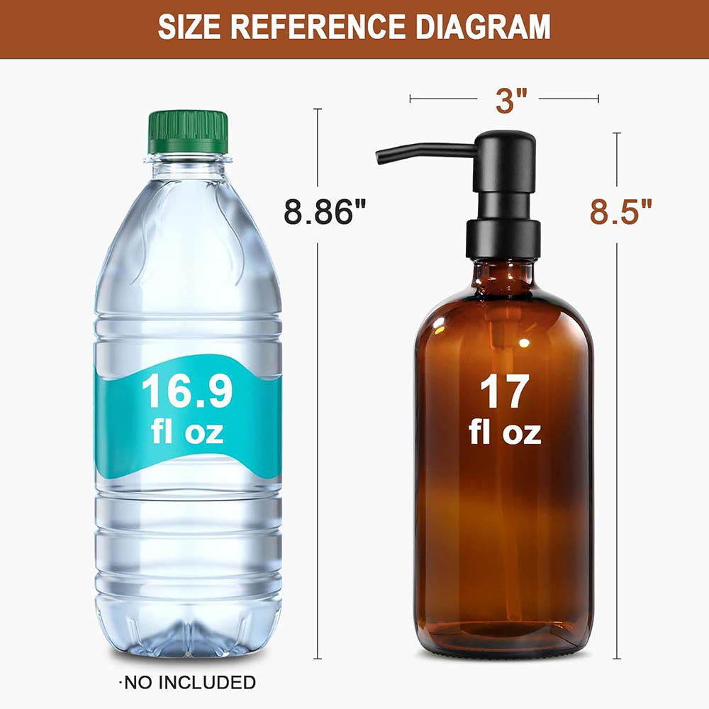 Amber Glass Soap Dispenser, 2  - Soap Dispenser Pump avis et prix