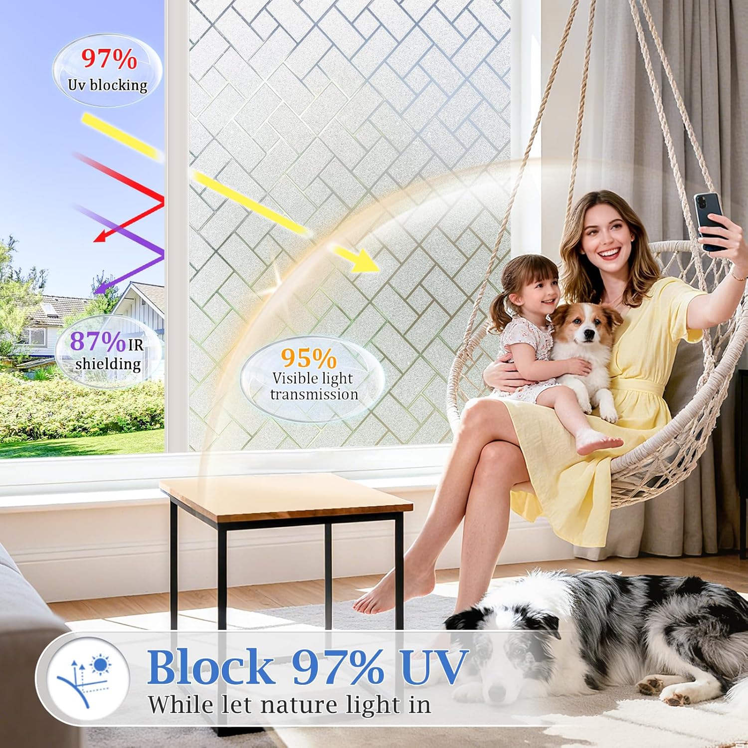 Frosted Window Privacy Film St - Home Office Bathroom avis et prix