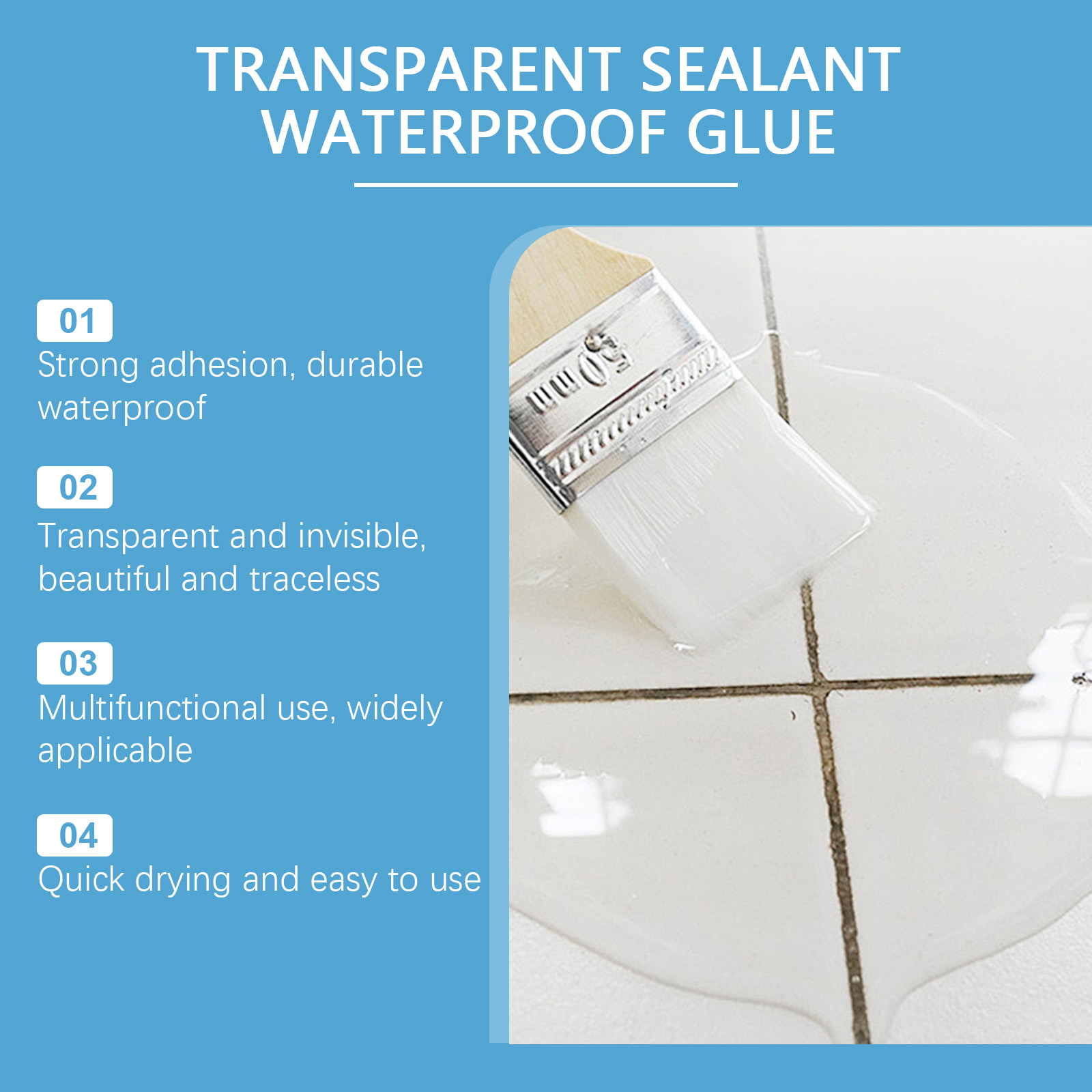 Transparent Waterproof Sealant - Home Bathroom Tiles avis et prix