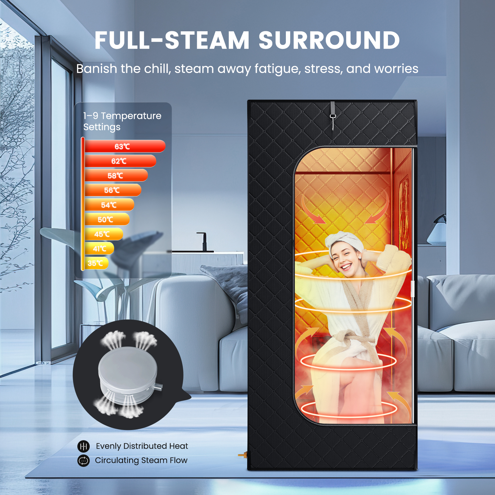 Full Body Home Steam Sauna Set - Home Bathroom Sauna avis et prix