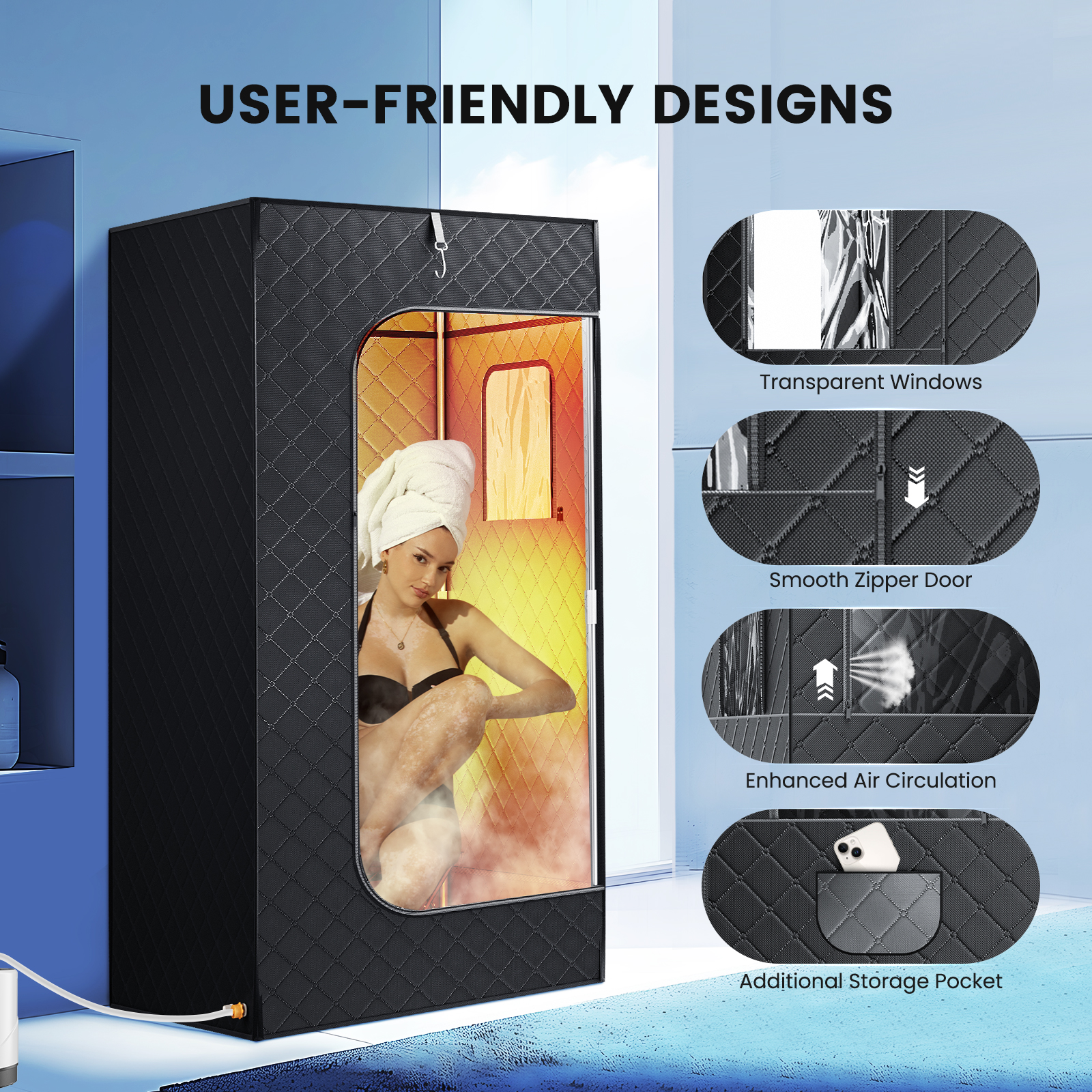 Full Body Home Steam Sauna Set - Home Bathroom Sauna avis et prix