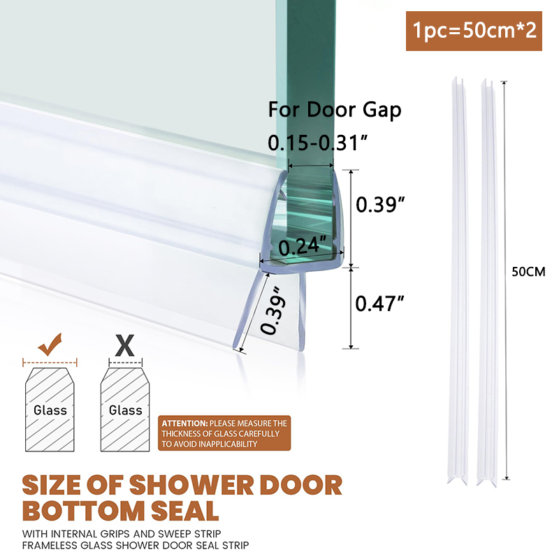 Shower Door Bottom Seal 4-6mm  - Bathroom Home Improvement avis et prix