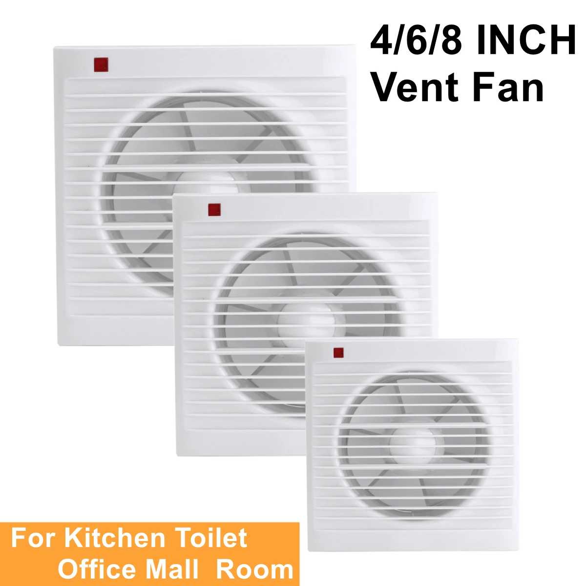 4 Inch 6 Inch 8 Inch 220V Mute - Home Bathroom Extractor Fan avis et prix