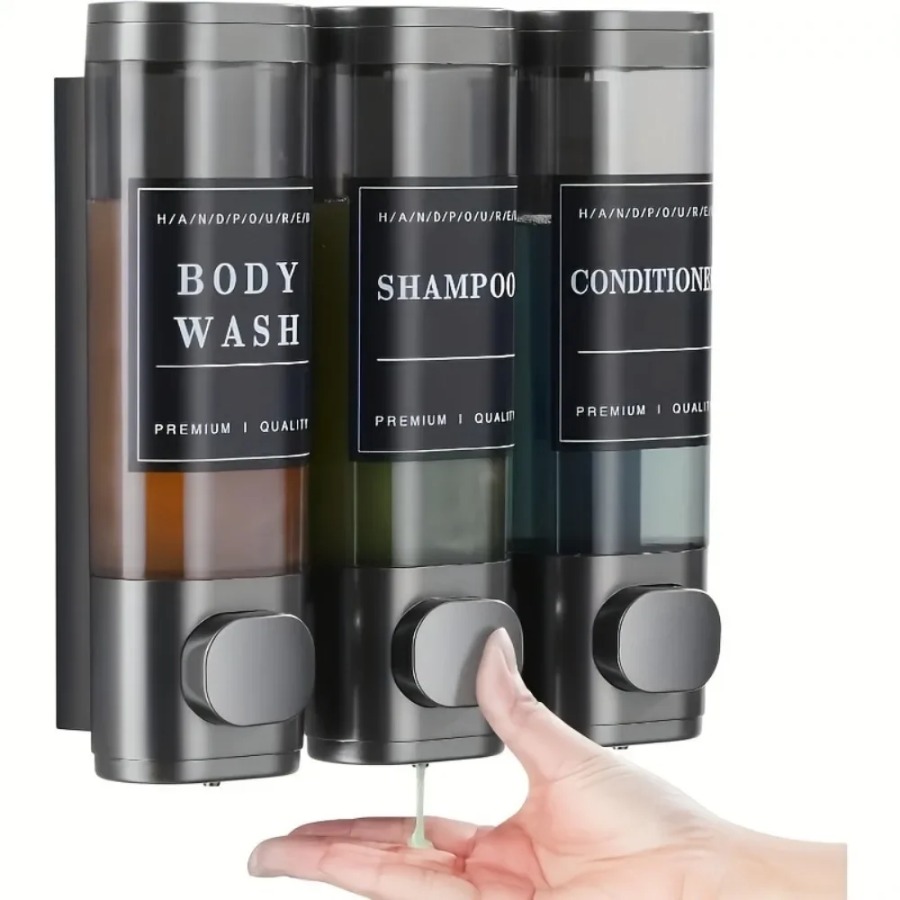 Wall Mounted Triple Shampoo Co - Home Bathroom Wall Soap Dispenser avis et prix